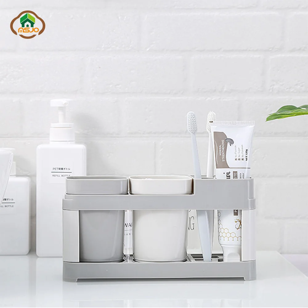 Держатели для зубной щетки и пасты MSJO чашка пары набор ванной комнаты полоскания