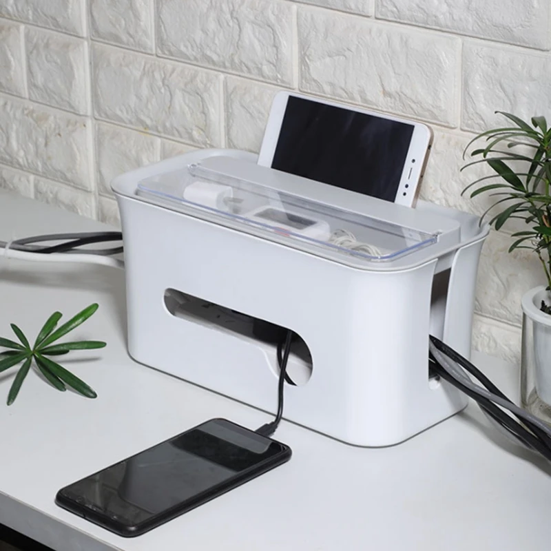 

HOT-Cable Management Box, Cable Organizer Is Suitable for Home Office, Computer, Entertainment Center,