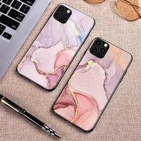 pink art marble phone case for iphone 8 7 6 6s plus x se 2020 xr 11 12 pro mini pro xs max silicone case