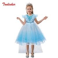 girls costume princess snow queen dressing up with cape for girl carnival fancy party dress kids dresses child clothing