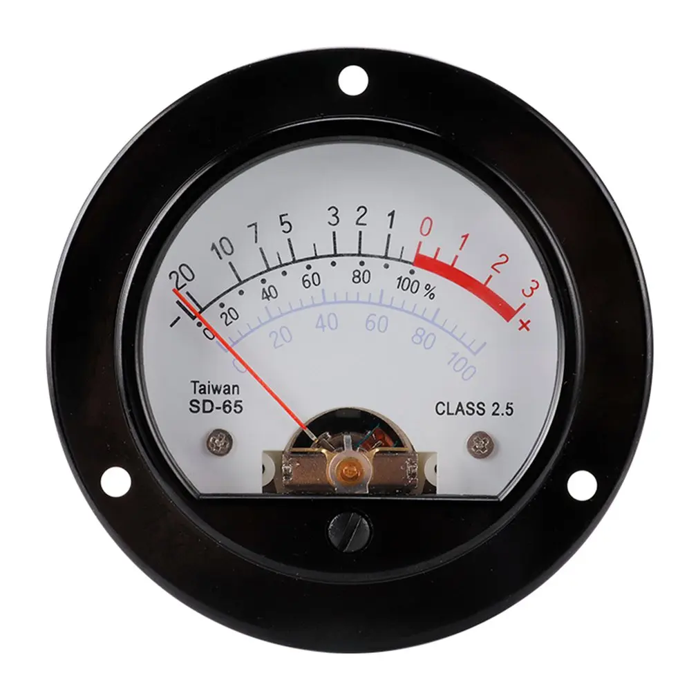 

VU Level Meter Pointer Head Retro Dial Round SO65 DC500uA Yellow Backlight Voltmeter VU Meter Level Meter