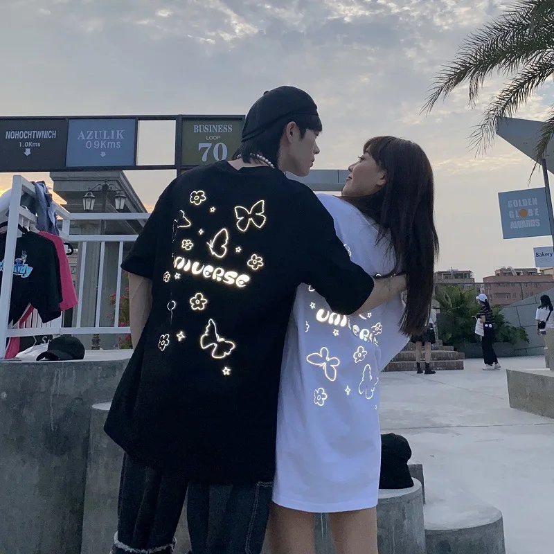 Летняя одежда 2020 новый стиль женский огонь популярный бренд светоотражающие