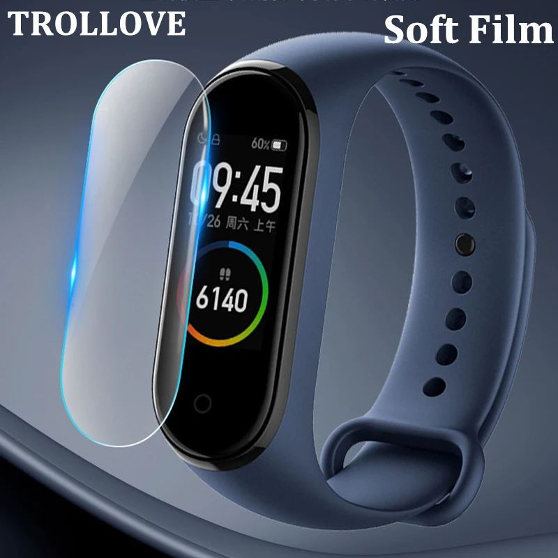 Для Xiaomi Mi Band 5/3/4 защита экрана ТПУ полное покрытие браслет пленка Защитные часы