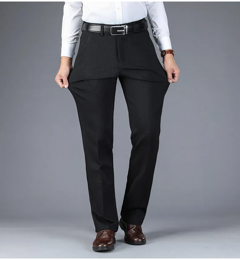 

Autumn and winter men's pants Korean men's casual pants small trousers business stretch slim plus velvet thickening