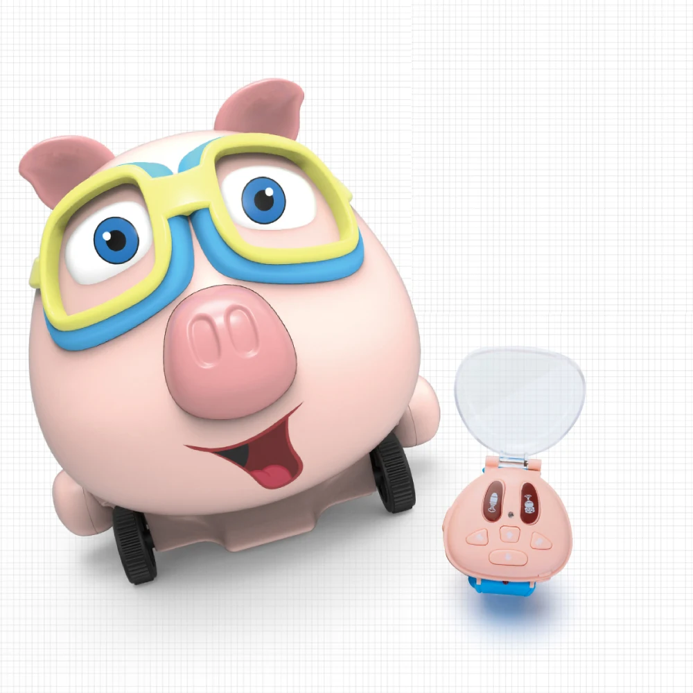 Игрушка с дистанционным управлением R09 радиоуправляемая свинья машина часы
