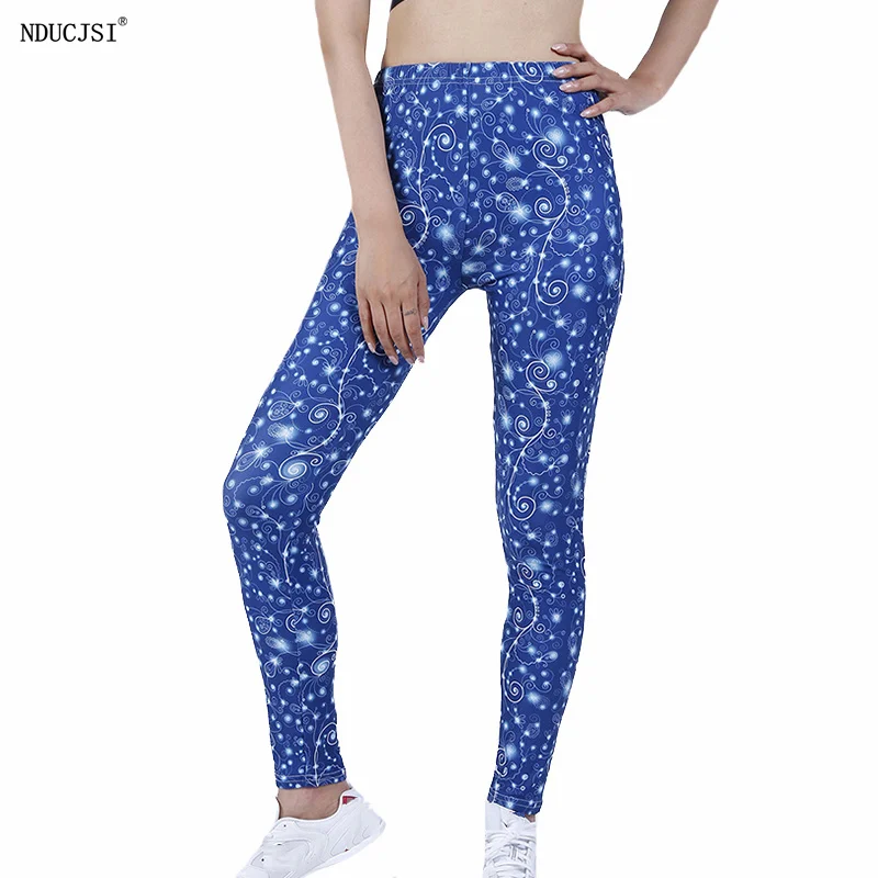 

NDUCJSI Print Women Leggings Casual Fitness Ladies Workout Long Leggins High Elastic Trousers Summer Elastic Pants Wholesales