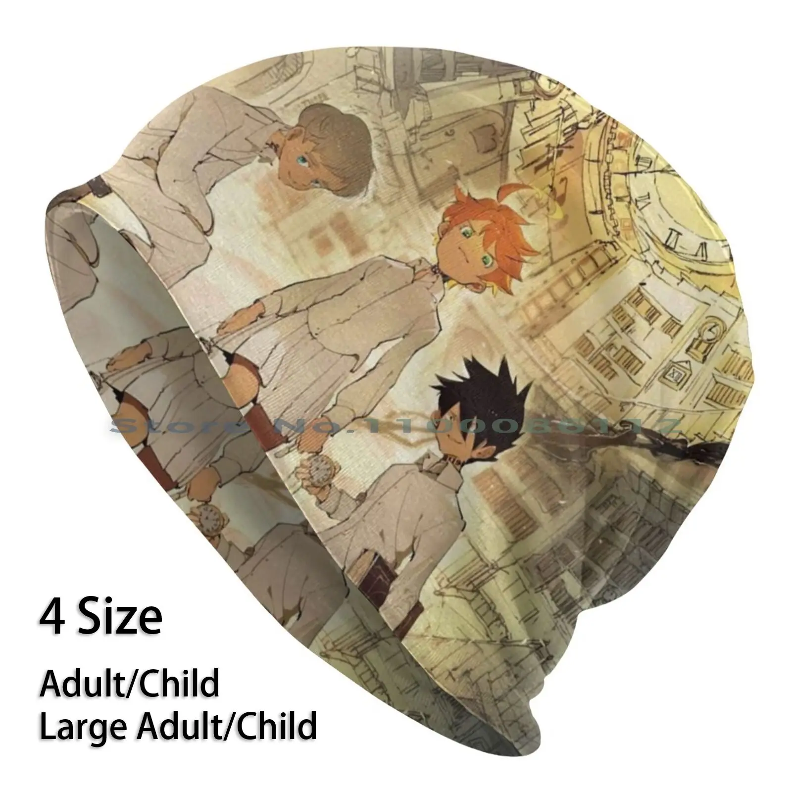 

The Promised Neverland Beanies Knit Hat Anime Bungo Stray Dogs Cool Manga Comic Hentai Japanese Promised Neverland Present