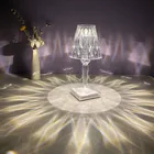 Новогодняя Алмазная настольная лампа, акриловые декоративные настольные лампы для спальни, прикроватного столика, бара, светильник рустальные светильники, Подарочные светодиодные светильник