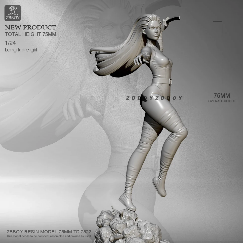 

75MM Resin model kits figure beauty colorless and self-assembled TD-2522