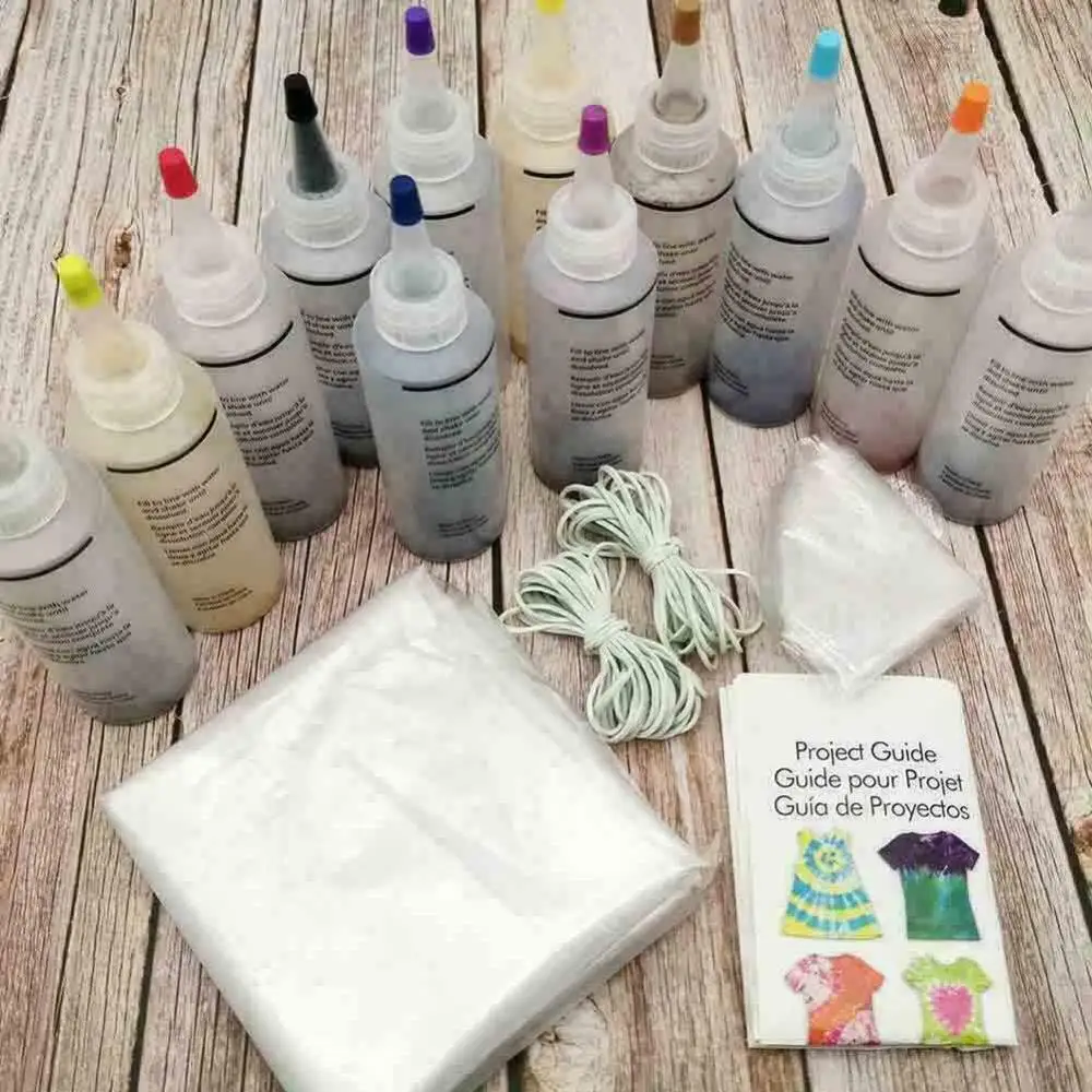 

Hot Sales!! 12 Colors DIY Permanent Tie Dye Pigment Set for Fabric Textile Crafts Clothes