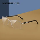 Мужские Оправа очков из титанового сплава MERRY'S в полулегкой оптической оправе в деловом стиле для близорукости по рецепту S2185