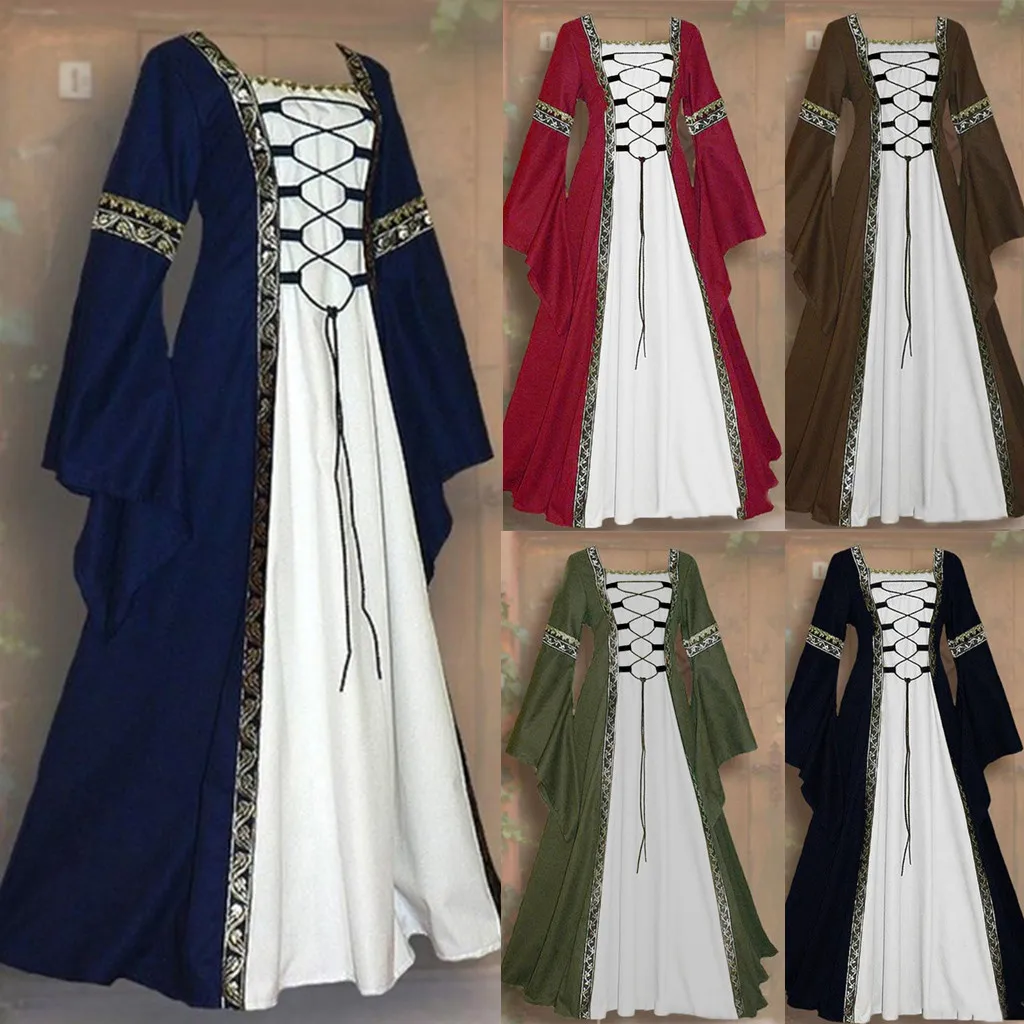 

dresses for women party Women's Vintage Floor Length Gothic Cosplay Dress