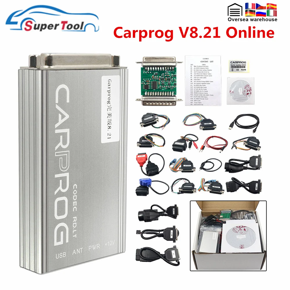 Carprog V10.93 V10.05 V8.21 Полный Адаптеры автомобиля Prog для водителя/радио/приборной