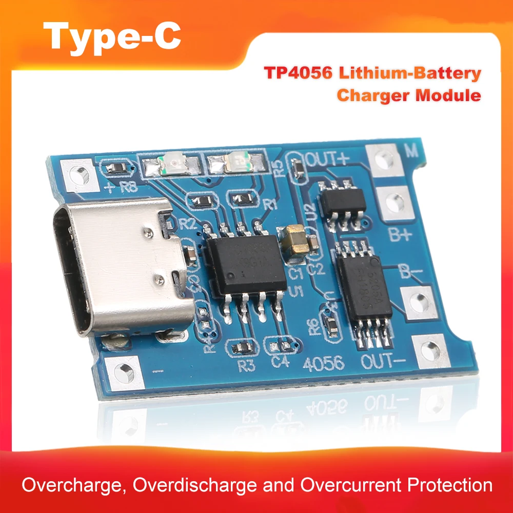 Литий ионный Micro/Type C/Mini USB 1 А 5 В TP4056 18650 модуль зарядного устройства для литиевого