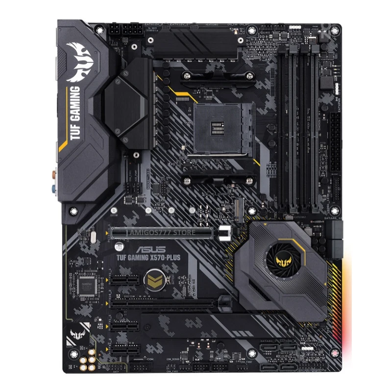 Günstig Buchse AM4 Asus TUF GAMING X570-PLUS Motherboard PCI-E 4,0 DDR4 128GB Display Port RGB AMD Ryzen CHAI X570 Gaming Placa-Mãe Am4