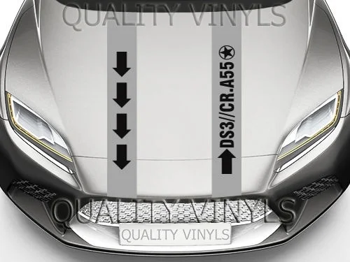 

Для x2 DS3 RACING DS3 // CR.A55 HOOD STRIPE GRAPHIC DECAL STICKERS