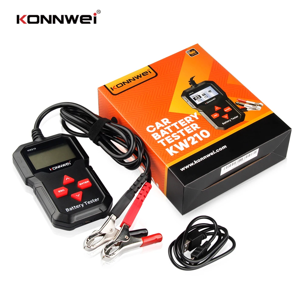 

KONNWEI KW210 Automatic Smart 12V Car Battery Tester Auto Battery Analyzer 100 to 2000CCA Cranking Car Battery Tester