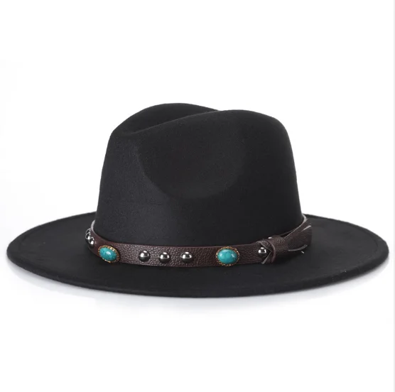 

Fall/winter imitation fur fedoras for women and men top jazz hats European dollar hat bowler hat