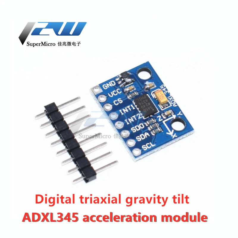 Цифровой трехосевой гравитационный ускорение наклонный модуль IIC / SPI|Реле| |