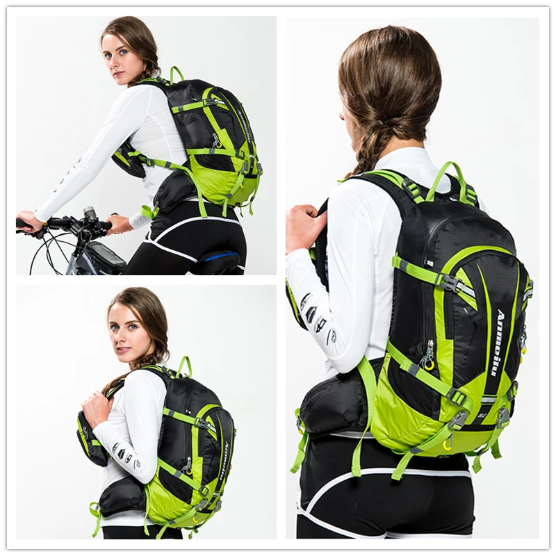 20L Cycling Backpack Breathable Outdoor Sport Riding Hiking Camping Hydration Rucksack Bicycle Bag with Rain Cover Bike Backpack