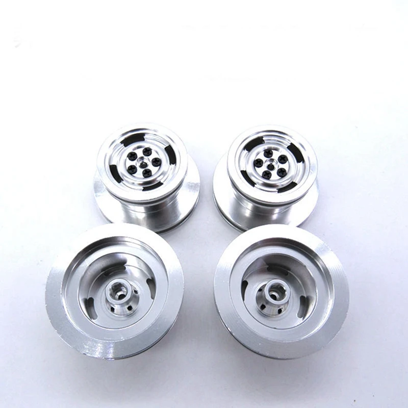 

4Pcs Rc Car Metal Wheel Hub Wheels Rim with Metal Chassis Pull Rods Suspension Link Mount Shock Absorber