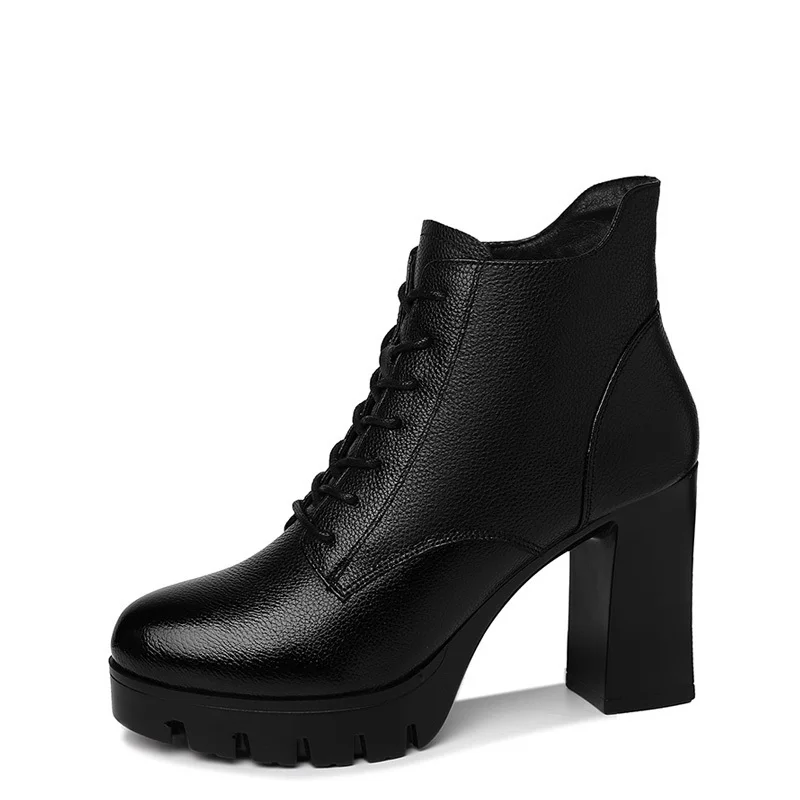 

Women's Winter Round Toe Deep Mouth Women's Boots Flat Heel Casual Short Boots