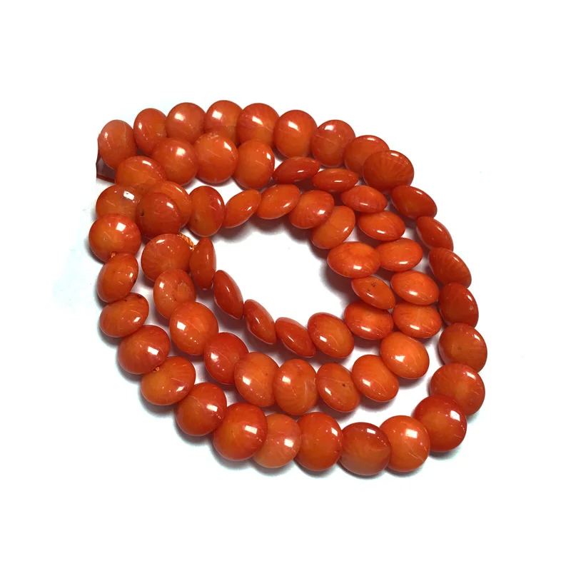 

Coral Beads Elliptical Shape Loose Beads Isolation Beads for Jewelry Making DIY for Bracelet Necklace Accessories