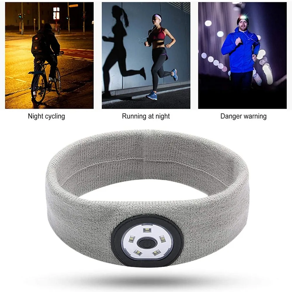 

LED COB Satety Headlight Waterproof Outdoor Sport Running Lights Cycling USB Rechargeable Night Lamp Sports Headband Wristband