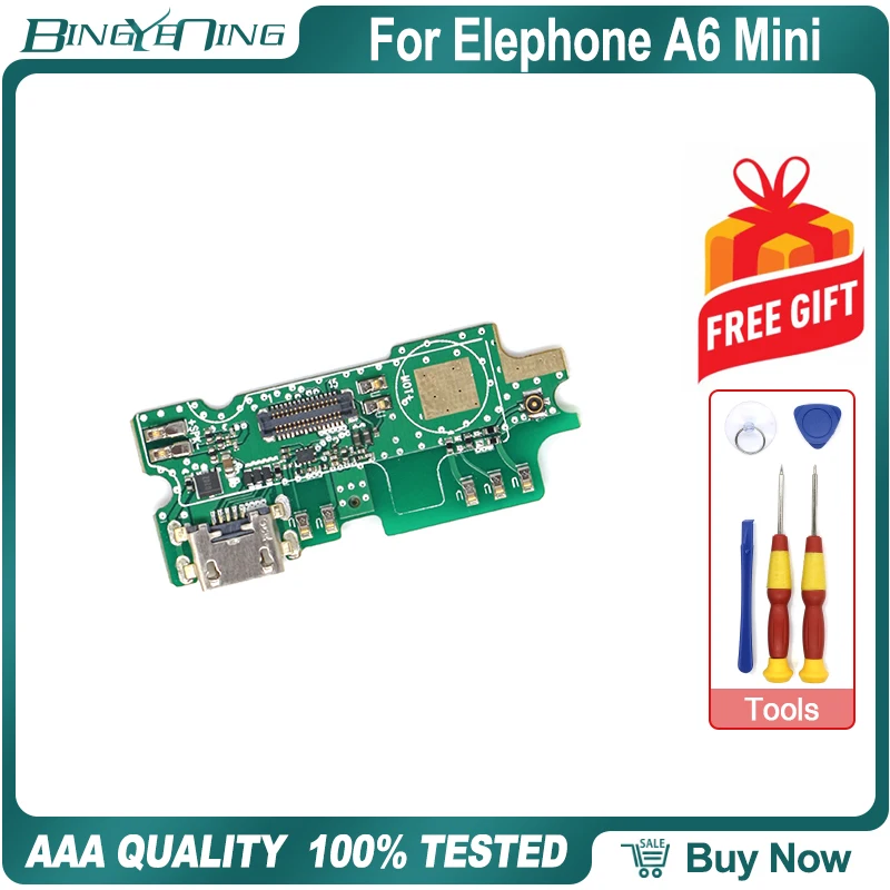 100% Новый оригинальный USB плата для зарядки порт usb разъем с микрофоном Elephone A6 Мини