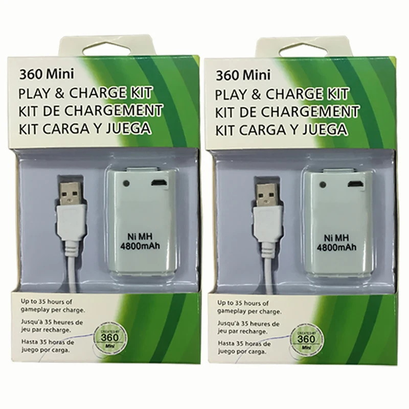 Беспроводная аккумуляторная батарея 2*360 мАч с USB-кабелем для зарядки Xbox 4800 |