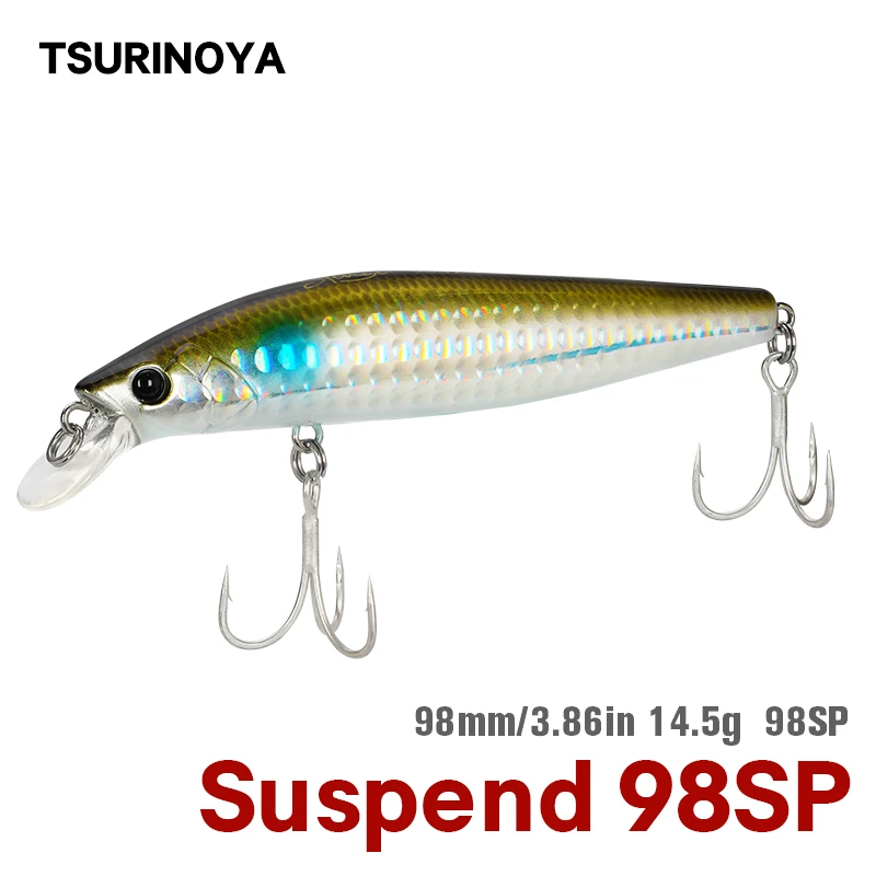 TSURINOYA 98SP DW86 приостановить гольян рыбаловная приманка 98 мм 14 5g заброса воблер для