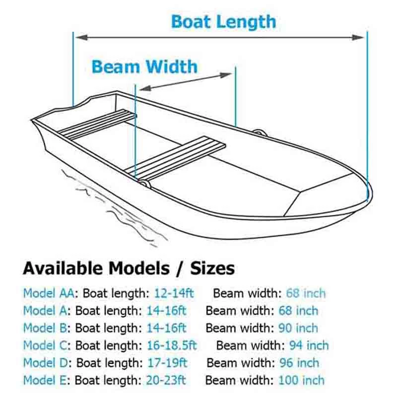 

210D Heavy Duty Trailerable Waterproof Boat Cover ,Marine Grade Polyester Boat Cover Fits V-Hull,TRI-Hull(17-19Ft, Grey)