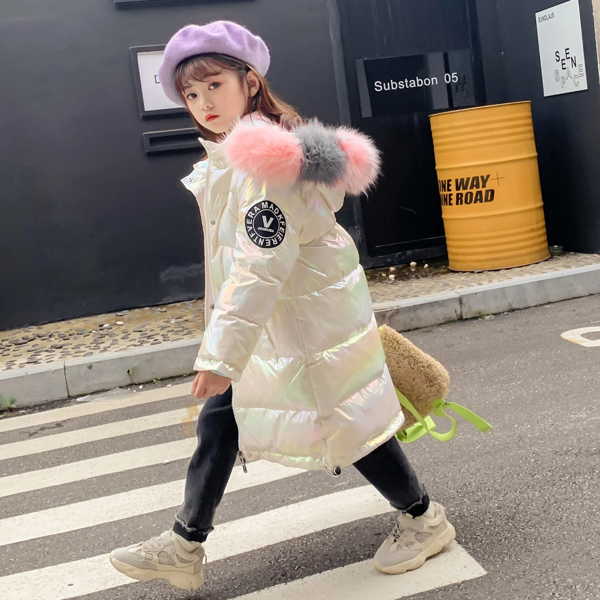 

-30 Russian New kids winter clothing waterproof hooded coat Down jacket for girl Teenager 12 parka children clothes boy outwear