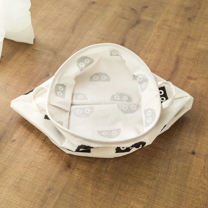 

Large Capacity Laundry Basket Cotton Linen Laundry Bucket for Dirty Clothes Waterproof Folding Toy Organizer S4S1006