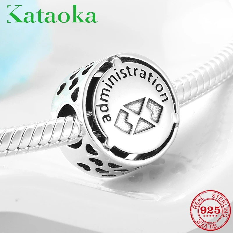 Бусина-Шарм сделай сам из серебра 925 пробы с символом администрации | Украшения и