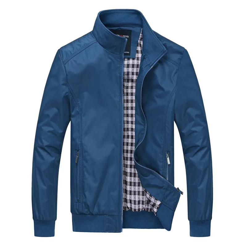 Navy Blue Jackets Мужские куртки мужской пиджак в повседневном стиле Осенняя тонкая верхняя одежда Классическая куртка пальто для мужчин одежда плюс размер 5XL 6XL - Цвет: Navy Blue Jackets