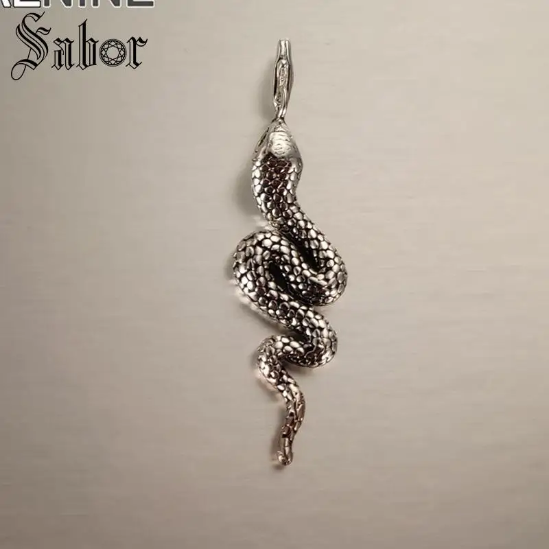 Модный посеребренный красивый обмоточный Змеиный браслет в неоготическом стиле