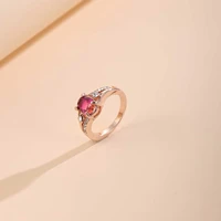 luxury claw red zircon rings for woman 2022 new fashion crystal finger jewelry wedding party girls charming ring
