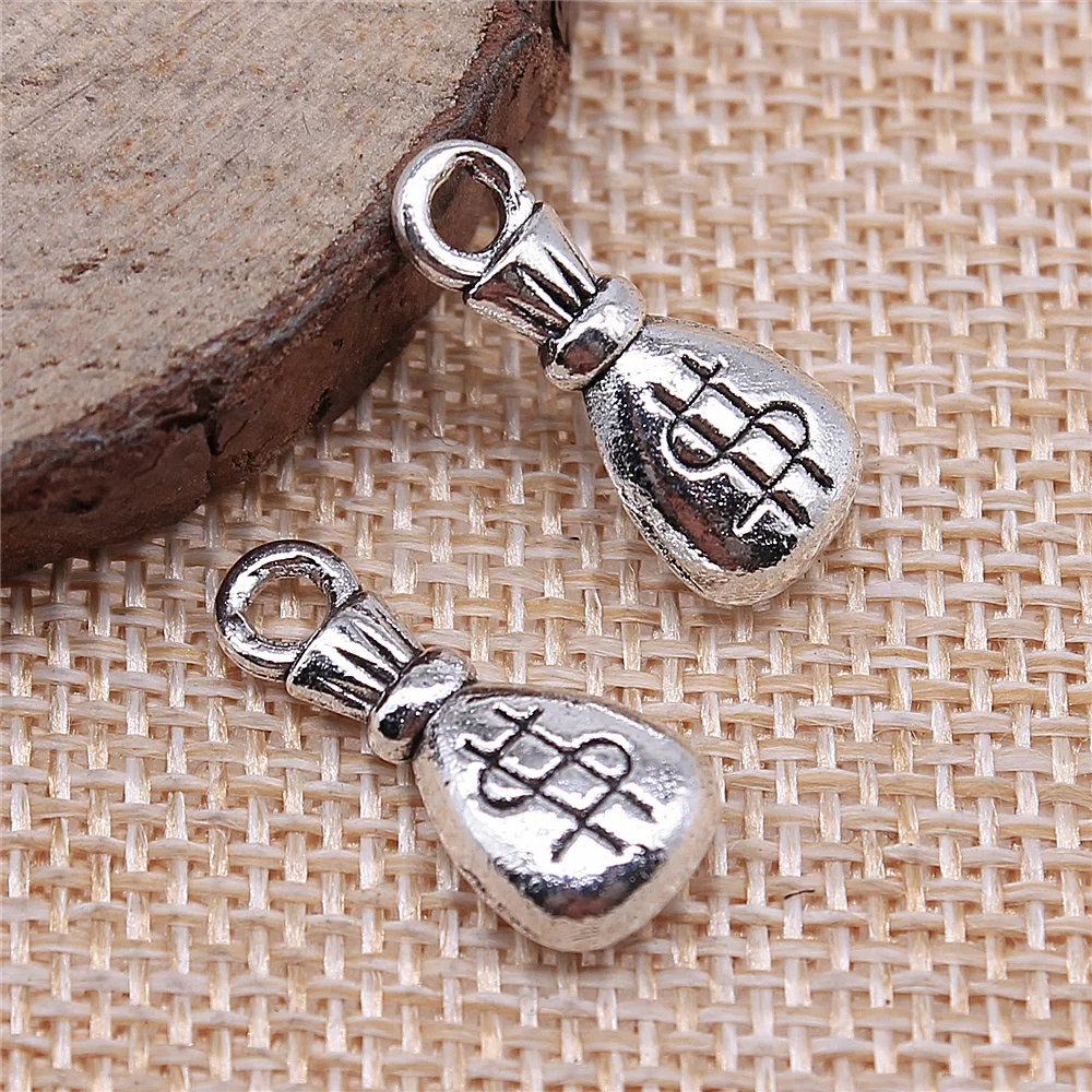 

free shipping 43pcs 20x9x5mm antique silver purse charms diy retro jewelry fit Earring keychain hair card pendant accessories