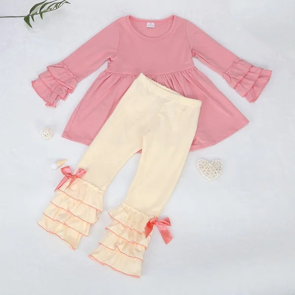 Оптовая цена одежда для малышей подарки хлопковое платье с оборками маленьких