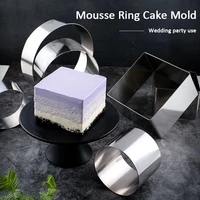 stainless steel round mousse rings mold circular bread ring mold baking wedding molds ustensiles patisseriebrownie mousse