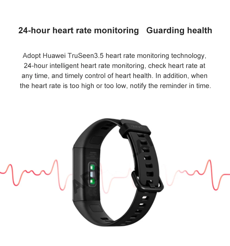 huawei Honor Band 4, умный экран, Bluetooth, шагомер, для плавания, водонепроницаемый, пульс, мониторинг здорового сна, кровяное давление