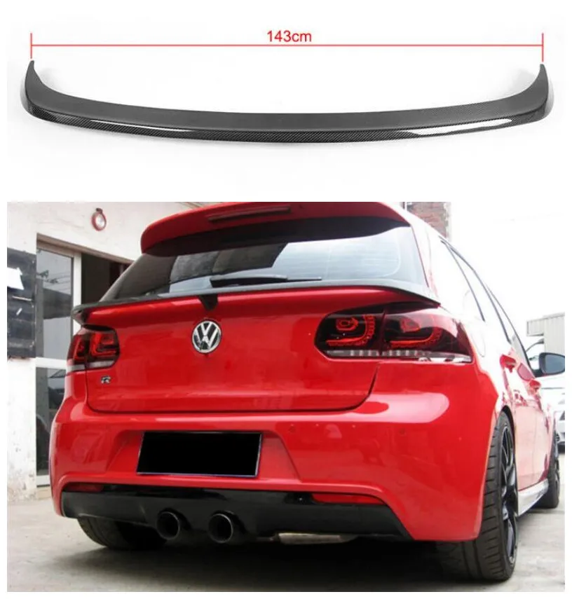 Высокое качество углеродного волокна задний багажник спойлер крыло подходит для