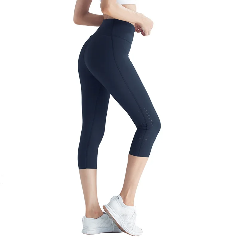 

R&W Women Sports Summer New Arrival Hollow Style Calf-length Pants Yoga Running Fitness Training Workout Leggings Brand Design