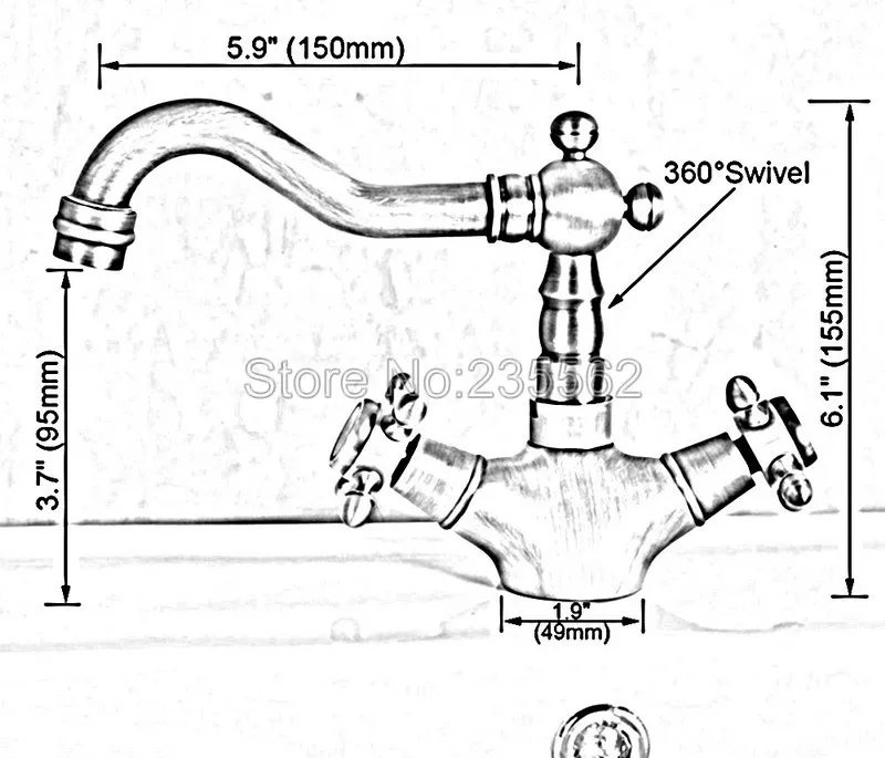 

Chrome & Black Oil Rubbed Bronze Bathroom Faucet Single Hole Cold and Hot Water Tap Basin Faucet Swivel Spout Mixer TapsLnf481