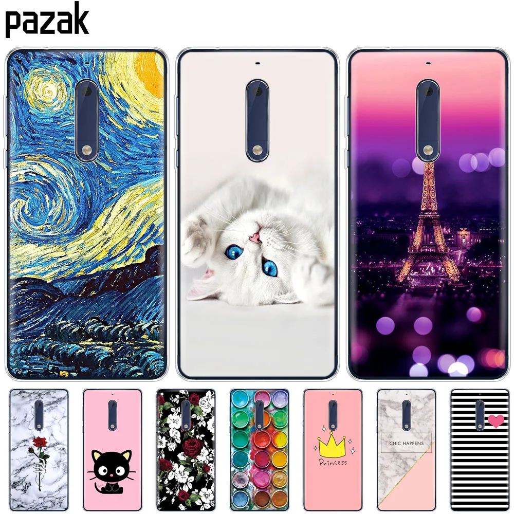 Силиконовый чехол для Nokia 1 2 3 5 plus 2018 мягкая задняя крышка из ТПУ противоударный