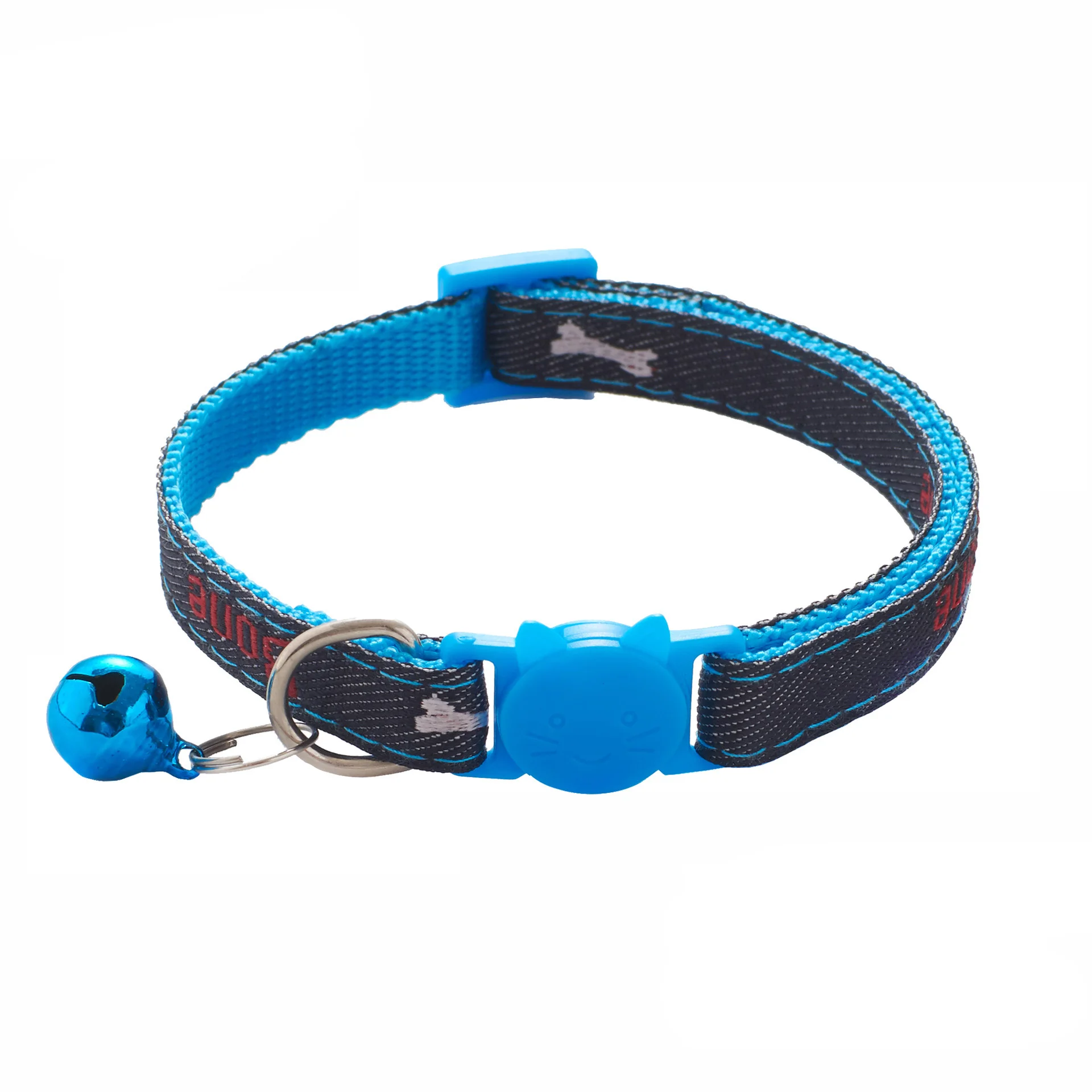 Жан ошейник для питомца кота с колокольчиком регулируемая застежка снимается