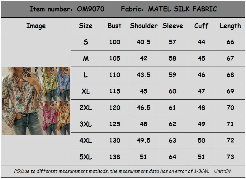 

2021 Summer Women Blouses Vintage Casual Loose Ladies Tops V Neck Long Sleeve Shirts Floral Print Female Pullover Tees S-5XL