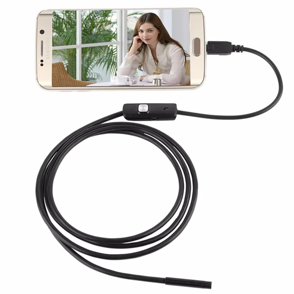 OwlCat 5 мм Объектив USB Змея эндоскоп камера мини 2 м Android IP67 водонепроницаемый