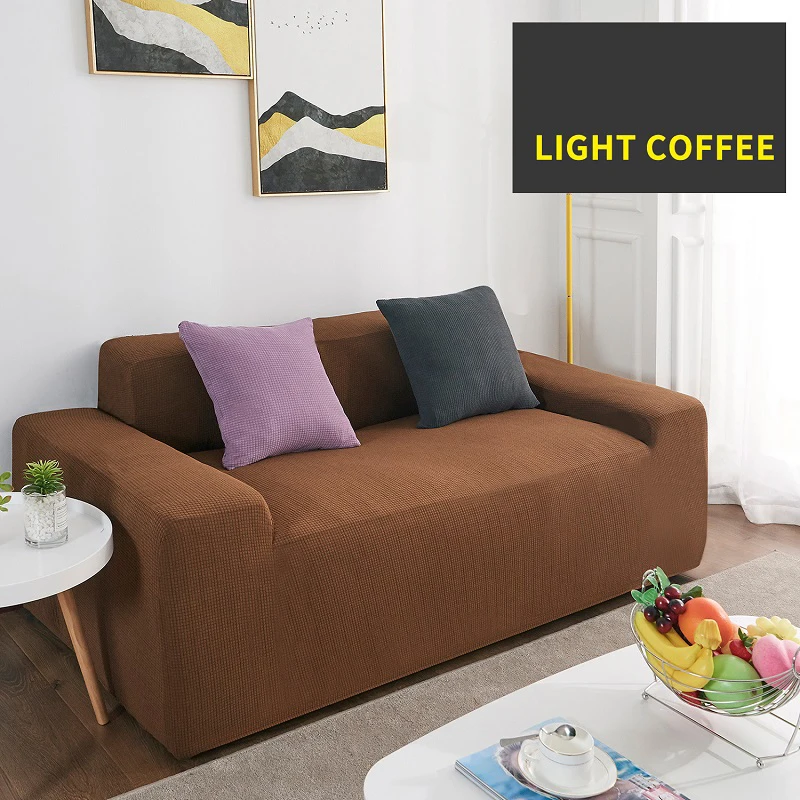 

Solid Color Stretch Sofa Cover All-Inclusive Cover Thickened European-Style Home Fabric Combination Non-Slip Sofa Cover